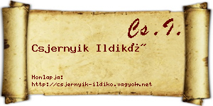 Csjernyik Ildikó névjegykártya