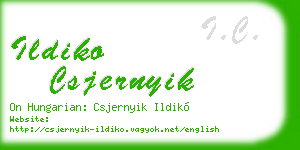 ildiko csjernyik business card